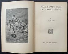 Load image into Gallery viewer, 1893 Edition Walter Camp's Book Of College Sports Vintage Publication