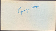 Load image into Gallery viewer, George Hayes Autographed Business Card NHL Hall Of Fame Linesman Signed