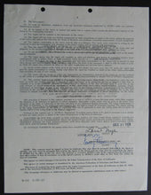 Load image into Gallery viewer, 1969 1 Year Contract Between Comedic Actor, Louis Nye & Actors Union AFTRA