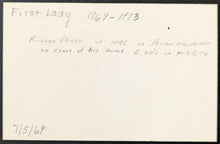 Load image into Gallery viewer, Richard+Patricia Nixon Signed White House Calling Card American Former President