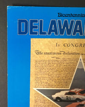 Load image into Gallery viewer, 1976 Delaware 500 Dover Downs NASCAR Advertising Sign Display Vintage Racing