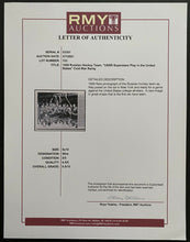 Load image into Gallery viewer, 1958 Vintage Hockey Wire Photo Touring Soviet Union Team Madison Square Garden