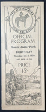 Load image into Gallery viewer, 1936 Santa Anita Park Turf Club Thorobred Racing Program Los Angeles Horse Race