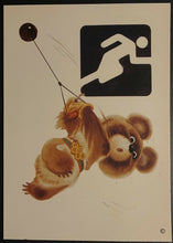 Load image into Gallery viewer, 1980 Summer Olympics Track And Field Unused Ticket + Postcard Moscow Russia