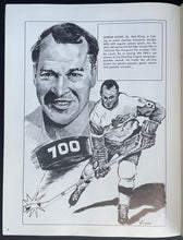 Load image into Gallery viewer, 1968 Gordie Howe 700th Goal Program Detroit Red Wings Pittsburgh Penguins NHL