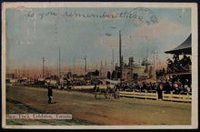 Load image into Gallery viewer, Vintage Bicycle Race Early 1900's Postcard CNE Toronto Canada Post Card + Stamp