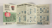 Load image into Gallery viewer, 1976 New York Rangers + Knicks Season Pocket Schedule NBA Basketball NHL Hockey