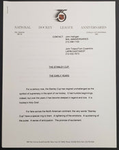 Load image into Gallery viewer, 1992-1993 NHL Stanley Cup 100th Anniversary Centennial Press Kit Hockey Photos