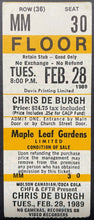 Load image into Gallery viewer, 1989 Chris De Burgh Full Concert Ticket Maple Leaf Gardens Music Vintage Pop