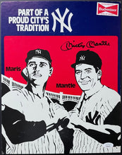 Load image into Gallery viewer, Mickey Mantle Autographed Signed Budweiser Promo Point Of Sale MLB Baseball JSA