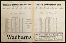 Load image into Gallery viewer, 1939 NFL Football Original Championship Game Program Green Bay Packers NY Giants