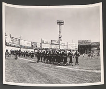 Load image into Gallery viewer, 1957 Maple Leaf Stadium Type 1 Photo x2 Military Day Parade Baseball Game