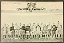 Load image into Gallery viewer, 1908 Canadian Rugby Football Union Hamilton Tigers Team Photo Postcard Cricket