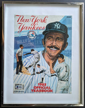 Load image into Gallery viewer, 1983 Billy Martin Signed Framed New York Yankees Yearbook Cover Auto Beckett LOA