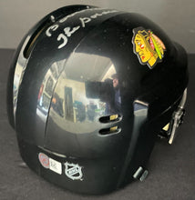 Load image into Gallery viewer, Bobby Hull Autographed Chicago Blackhawks Mini Helmet Signed COA Golden Jet Insc