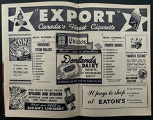 Load image into Gallery viewer, 1946 Toronto Huskies 3rd Game Program Maple Leafs Gardens VTG Basketball NBA