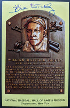 Load image into Gallery viewer, Bill Dickey Signed Hall Of Fame Plaque Autographed Postcard Yankees MLB JSA