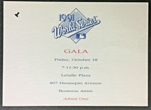 Load image into Gallery viewer, 1991 MLB World Series Baseball Gala Invitation Minnesota Twins Championship Year