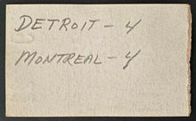 Load image into Gallery viewer, 1959 Detroit Olympia NHL Hockey Program + Ticket Red wings vs Montreal Canadiens