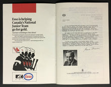 Load image into Gallery viewer, 1986 Canada World National Junior Hockey Team Official Media Guide IIHF