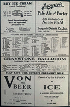Load image into Gallery viewer, 1934 program Briggs Stadium Philadelphia Athletics v Detroit Tigers MLB Baseball
