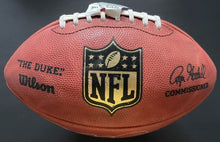 Load image into Gallery viewer, Joe Montana Signed Duke Wilson NFL Football Autographed + Insc. Fanatics 49ers