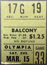 Load image into Gallery viewer, 1952 Detroit Red Wings Ticket Stub Gordie Howe Ted Lindsay NHL Hockey Olympia