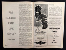Load image into Gallery viewer, 1959 Maple Leaf Gardens NHL Hockey Program VTG Leafs vs Rangers Bert Olmstead