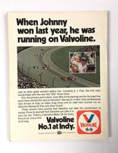 Load image into Gallery viewer, 1975 Indy 500 Motor Speedway Racing Program Bobby Unser Wins Race in a Jorgensen
