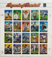 Load image into Gallery viewer, 2000 Full Sheet U.S Post Stamps MLB Legends Of Baseball HOF Vintage Babe Ruth