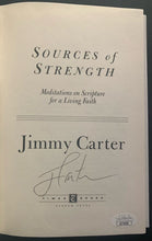 Load image into Gallery viewer, 1997 Signed President Jimmy Carter Sources Of Strength Hardcover Book JSA Auto