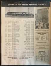 Load image into Gallery viewer, 1960 Cincinnati Reds Yearbook MLB Baseball Season Year Book Hall Of Fame