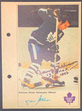 Load image into Gallery viewer, Norm Ullman Autographed Toronto Sun Photo Hall Of Famer Maple Leaf NHL Signed