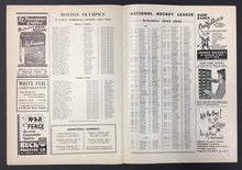 Load image into Gallery viewer, 1944 Boston Garden Program Bruins vs Rangers Vtg Hockey NHL RECORD BIG WIN