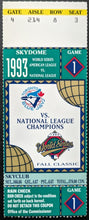 Load image into Gallery viewer, 1993 World Series Game 1 Ticket Toronto Blue Jays MLB Baseball Vintage