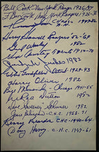 Load image into Gallery viewer, NHL Hockey Hall Of Famers Rare Autographed Signed Sheet x15 Worsley Cook + JSA