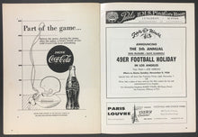Load image into Gallery viewer, 1958 NFL Football Program San Francisco 49ers v Pittsburgh Steelers Vintage