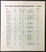 Load image into Gallery viewer, 1966 Ottawa Rough Riders CFL Media Press Radio TV Football Guide Canada Sports