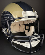 Load image into Gallery viewer, Marshall Faulk Autographed St Louis Rams Football Helmet Signed NFL Fanatics