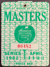 Load image into Gallery viewer, 1982 Masters Golf Tournament Celluloid Badge PGA Tour Craig Stadler Wins