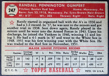 Load image into Gallery viewer, 1952 Topps Baseball Randy Gumpert #247 Boston Red Sox MLB Card Vintage