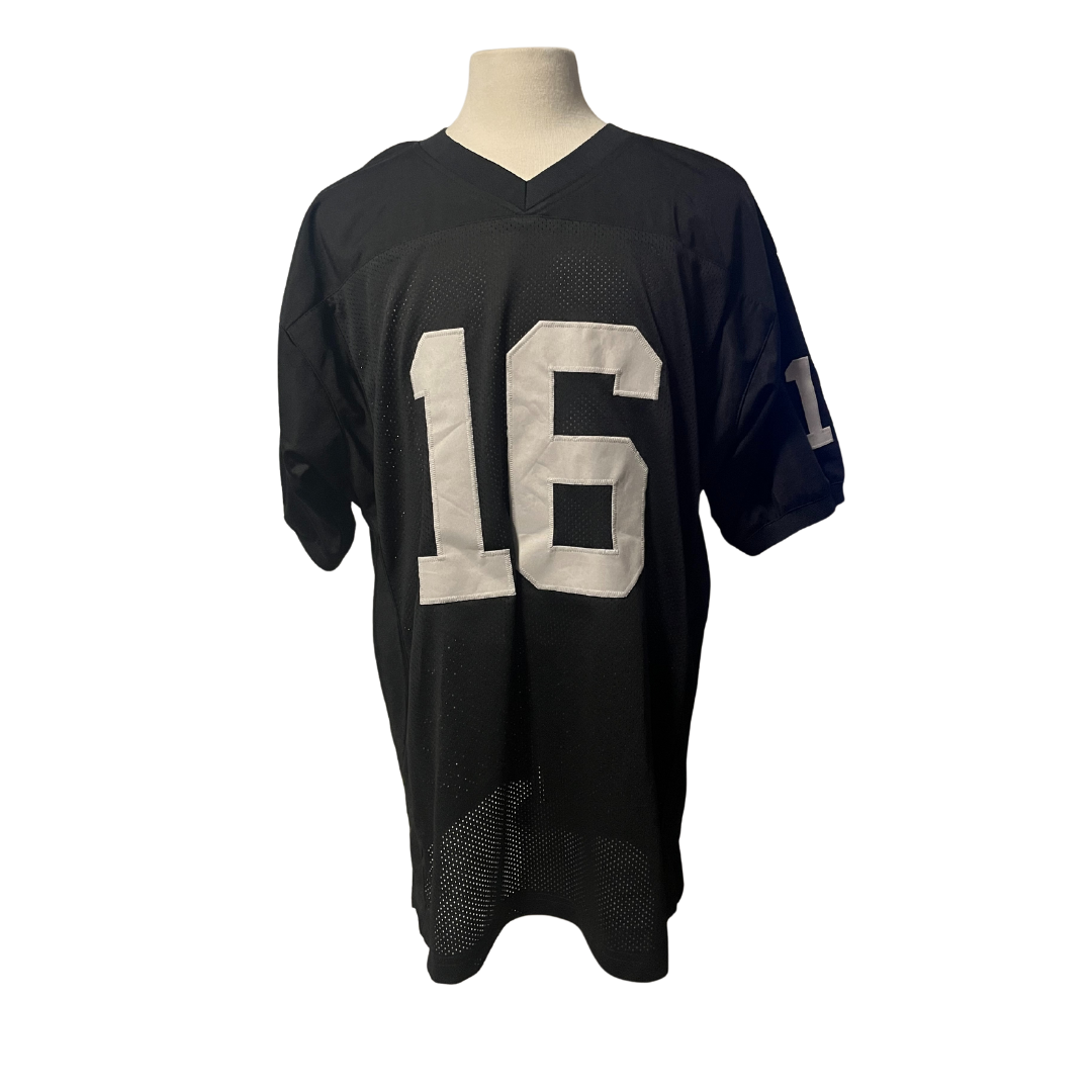 JIM PLUNKETT SIGNED CUSTOM REPLICA RAIDERS JERSEY - JSA