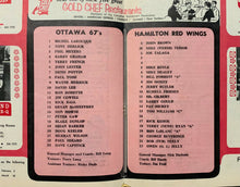 Load image into Gallery viewer, 1971 OHA Hockey Major Junior Series Program Ottawa 67's vs Hamilton Red Wings
