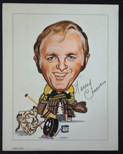 Load image into Gallery viewer, 1970s Gerry Cheevers Sporticatures Boston Bruins NHL Vintage Hockey R.Pelkowski