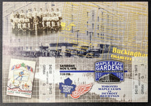 Load image into Gallery viewer, 1996 Toronto Maple Leafs 65th Anniversary Maple Leaf Gardens NHL Hockey Ticket +