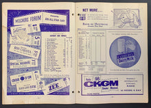 Load image into Gallery viewer, 1961 Montreal Forum Hockey Program Canadiens vs Detroit Red Wings NHL Vintage