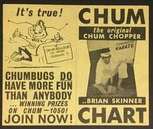 Load image into Gallery viewer, 1967 Chum Radio Survey Chart Toronto Four Seasons Monkees Mamas & Papas