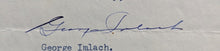 Load image into Gallery viewer, 1959 George Punch Imlach Autographed Funny Letter Signed Molson Brewery NHL JSA