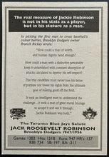 Load image into Gallery viewer, 1997 Toronto Blue Jays Jackie Robinson Card Lot Stadium Giveaway SGA Baseball