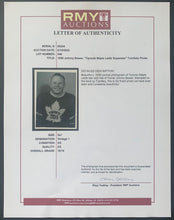 Load image into Gallery viewer, 1958 Johnny Bower Type 1 Turofsky Photo NHL Toronto Maple Leafs Hockey LOA VTG